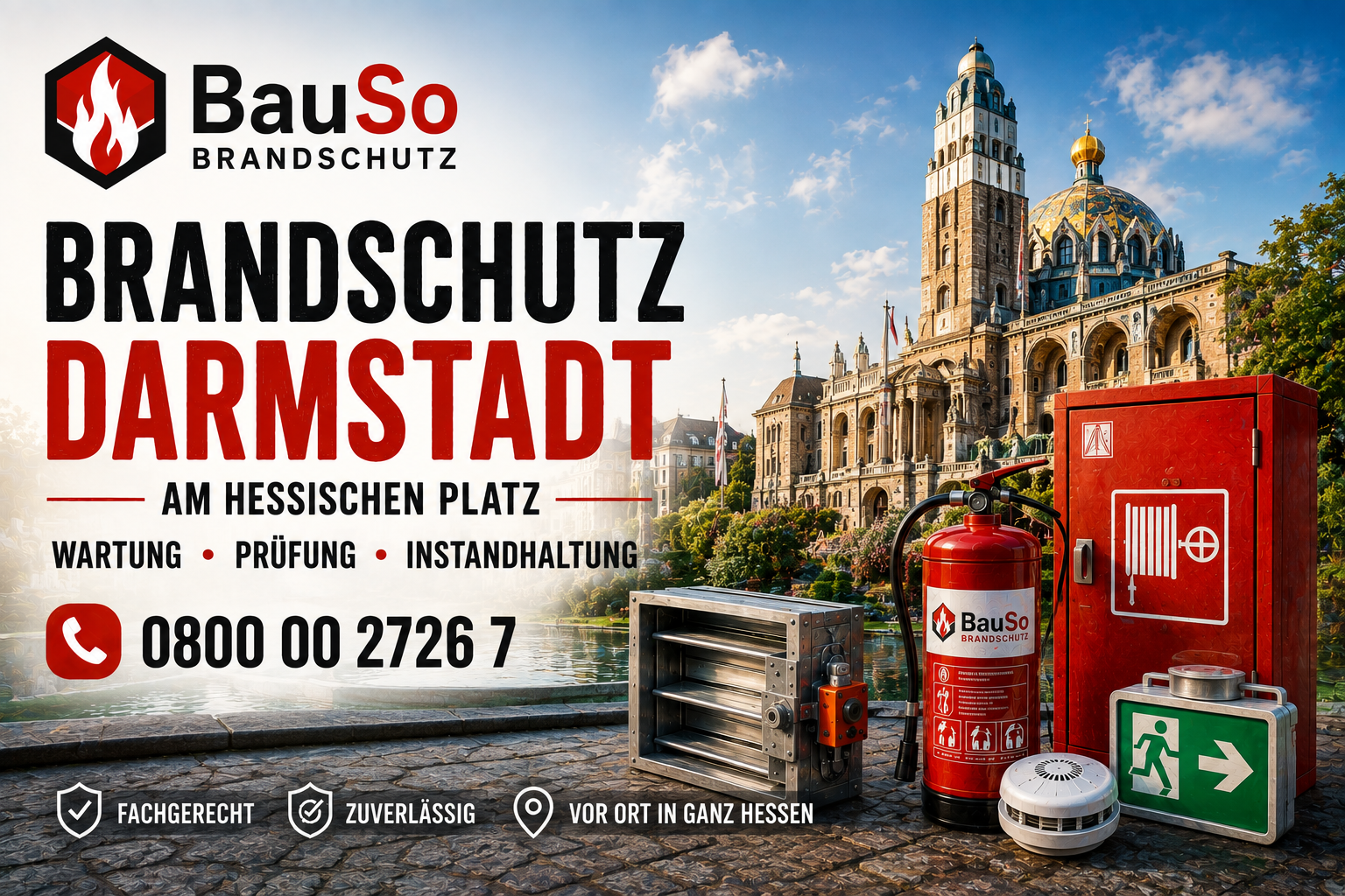 Brandschutz Darmstadt – BauSo Brandschutzservice für Wartung und Prüfung
