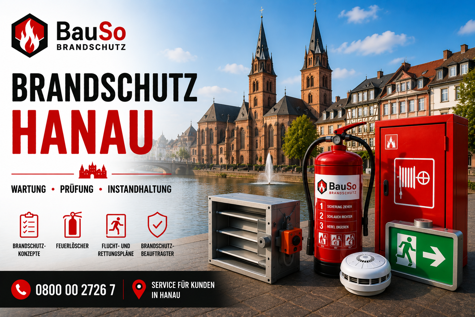 Brandschutz Hanau – BauSo Wartung Prüfung und Instandhaltung